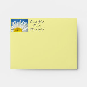 Thank You! Note Cards Envelops Thanks Daisies Envelope