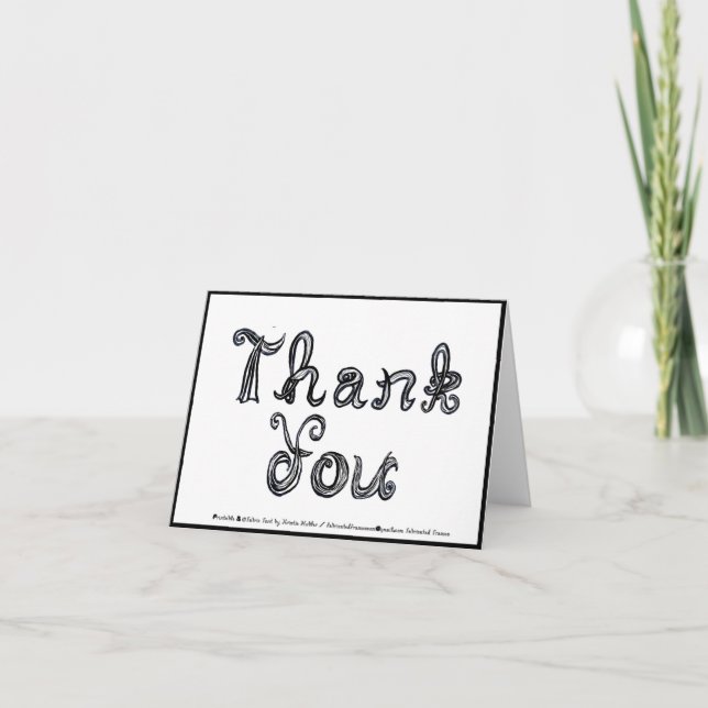 Thank You Note Fabric Font Letters (Front)
