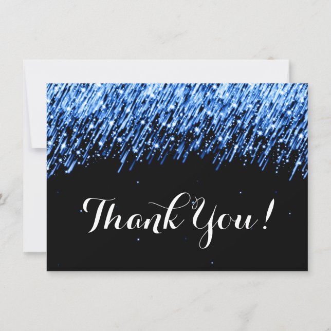 Thank You Note Falling Stars "Sapphire Blue" (Front)