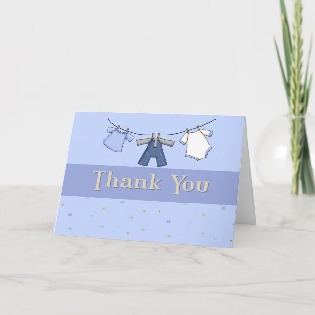 Thank You Note for Baby Boy (Front)