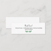 Thank you note for small business owner mini business card (Front/Back)