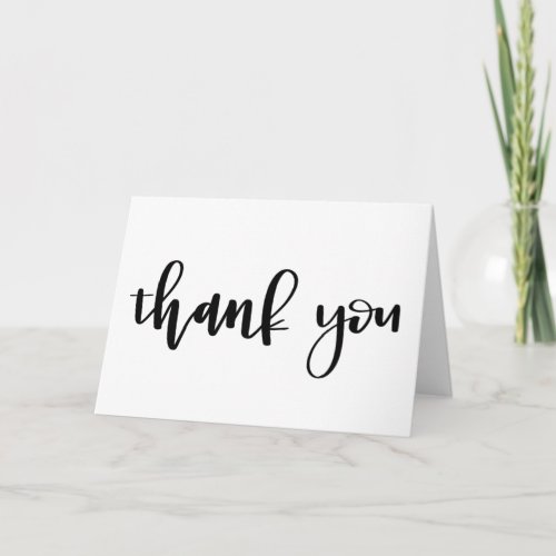 Thank You Note  Handlettered Calligraphy Card