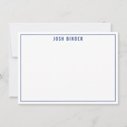 THANK YOU NOTE modern minimal name navy blue