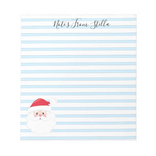 thank you note shopping list christmas Santa Notepad