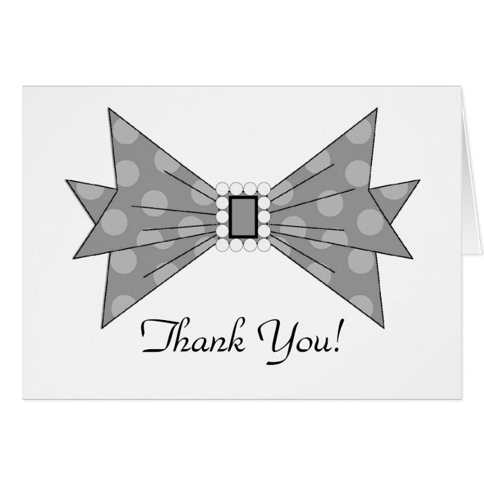 THANK YOU NOTE TEMPLATE POLKA DOTS BOW CARDS