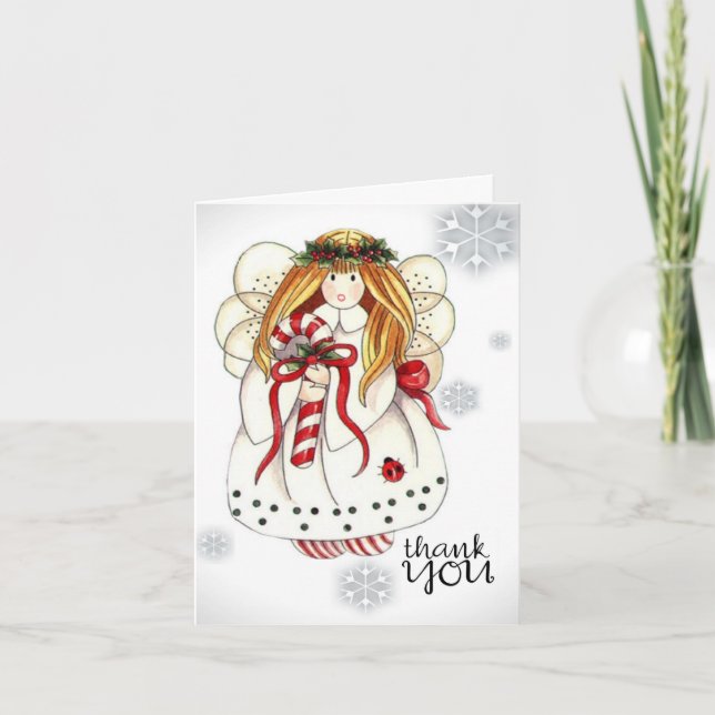 Thank You Note to Christmas Angel Card (Front)