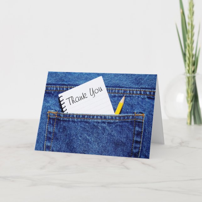 Thank You Notebook in Pocket (Front)