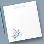 Thank You Notepads Sea Turtle Stationery<br><div class="desc">Elegant and coastal,  this personalized stationery features the words "Thank You" with a watercolor sea turtle in shades of blue. Perfect for weddings or your summer notes. To see more designs like this visit www.zazzle.com/dotellabelle

Watercolor art and design by Victoria Grigaliunas</div>