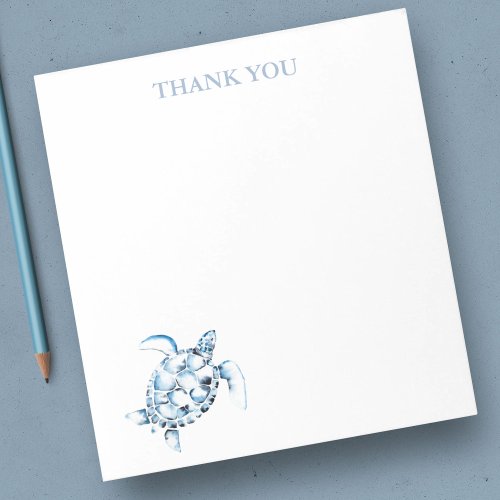 Thank You Notepads Sea Turtle Stationery