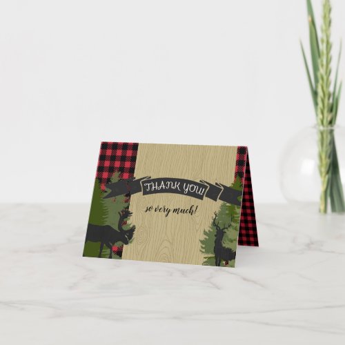 Thank You Notes Baby Boy Lumberjack Plaid Shower