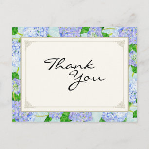 Thank You Notes Blue Hydrangea Lace Floral Formal