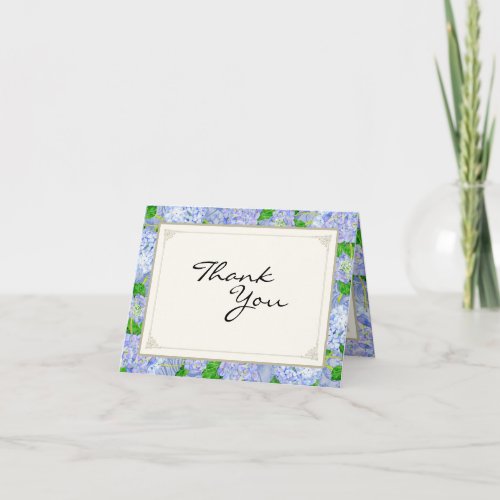 Thank You Notes Blue Hydrangea Lace Floral Formal