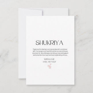 Thank you notes for Muslim Indian Weddings