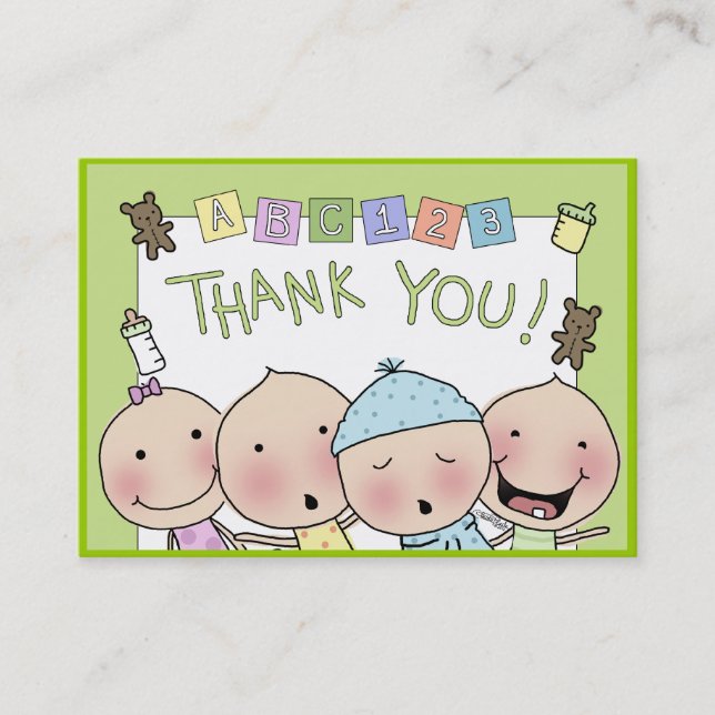 Thank You Notes from the Babysitter Business Card (Front)