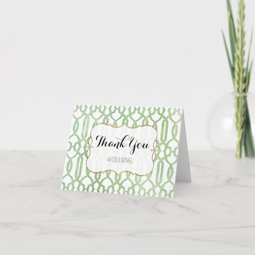 Thank You Notes Watercolor Garden Trellis Pattern