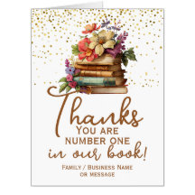 Thank You Number On in Our Book BIG