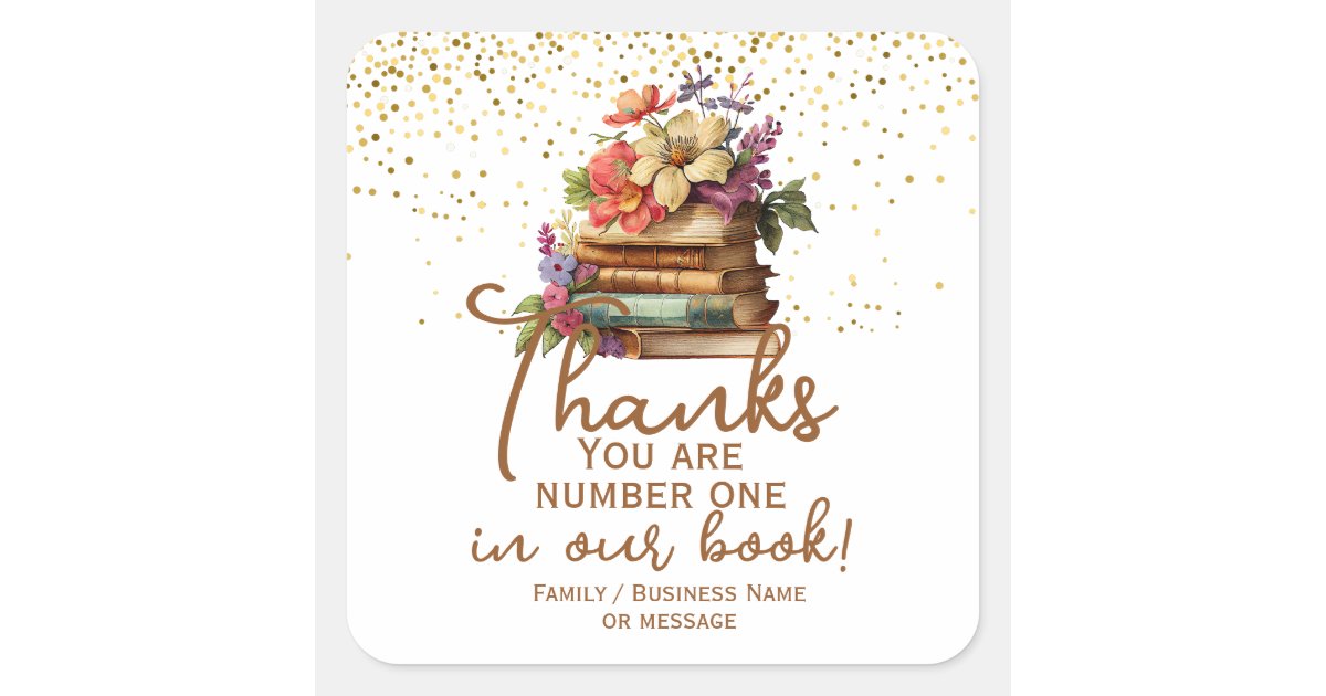 Thank You Number One in Our Book Bookplate | Zazzle