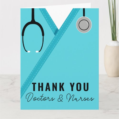 Thank You Nurse and Doctor Card 