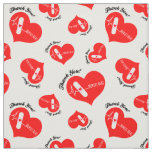 Thank You Nurse Appreciation Heart Pattern Fabric