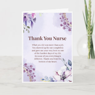 Thank You Nurse Card — Nurse Appreciation Gift