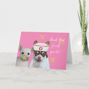 Thank you Nurse Chihuahua greeting card