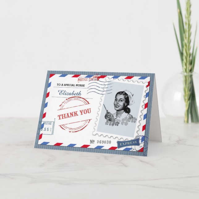 Thank You Nurse. Custom Nurse Appreciation Card (Front)