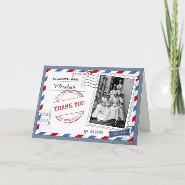 Thank You Nurse. Custom Nurse Appreciation Card (Front)