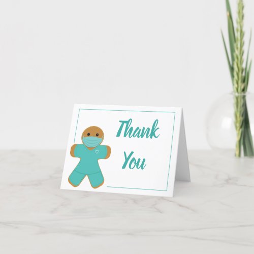 Thank You Nurse Doctor Gingerbread Man Cartoon