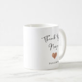 Thank You Nurse | Handwritten Script and Heart Coffee Mug (Front Right)