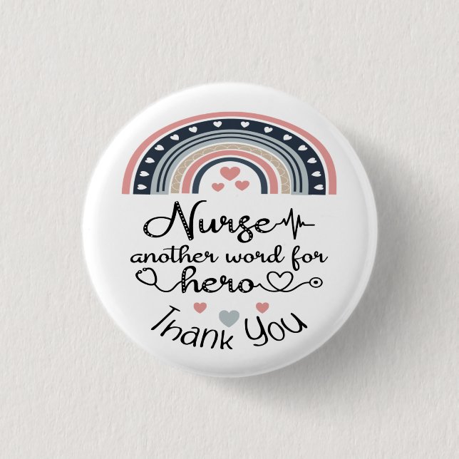 Thank you nurse hero button (Front)