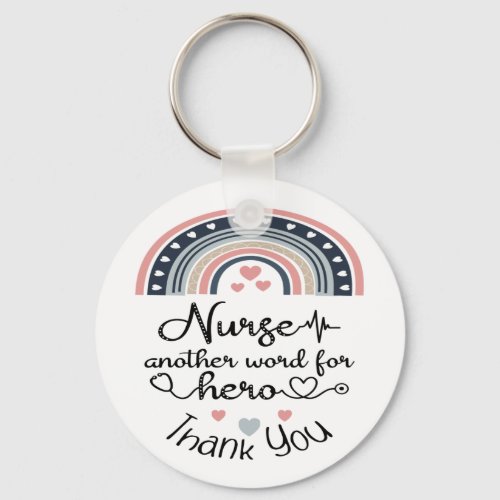 Thank you nurse hero keychain