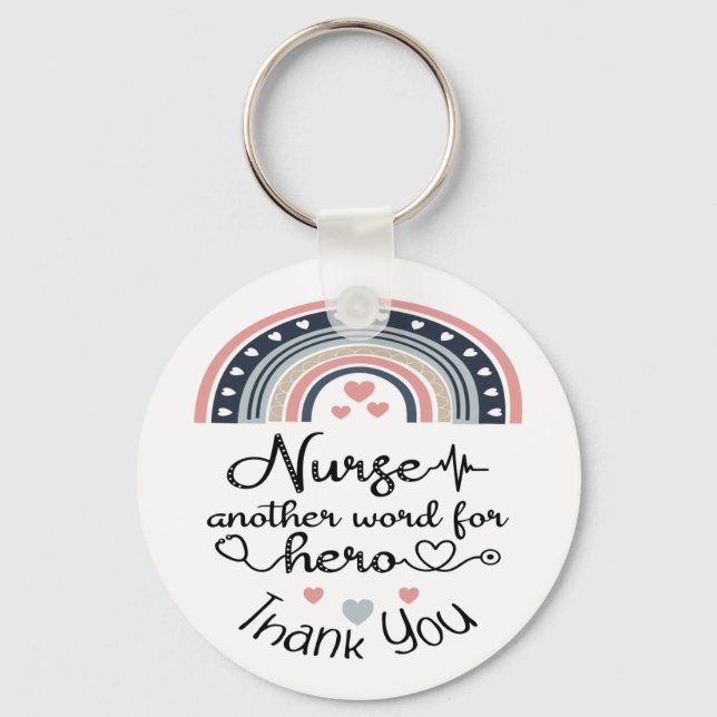 Thank you nurse hero keychain (Front)