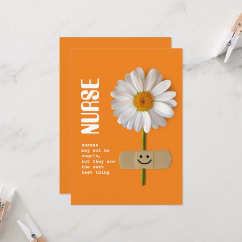 Thank You Nurse Smiling Daisy Card