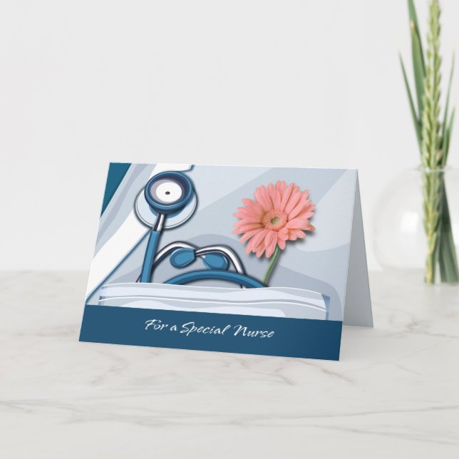 Thank You Nurse. Stethoscope and Daisy (Front)