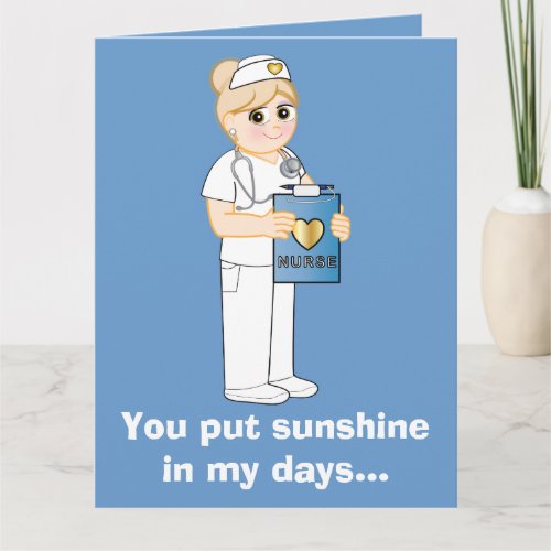 Thank You Nurse Sunshine Card
