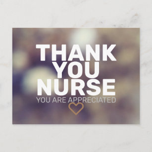 Thank You Nurse: You are Appreciated Postcard