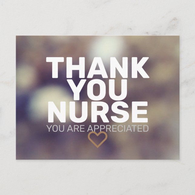 Thank You Nurse: You are Appreciated Postcard (Front)