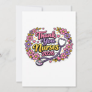 Thank You Nurses 2026 Greeting Card