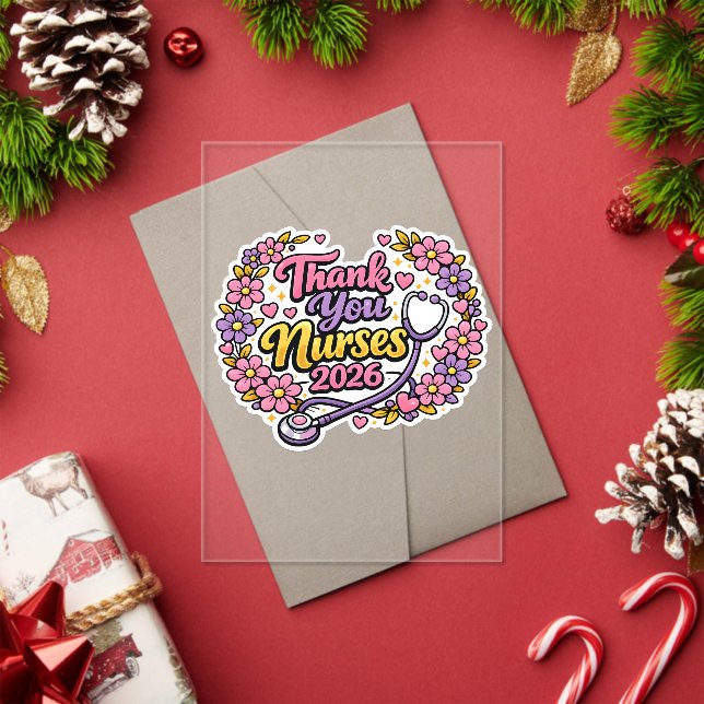 Thank You Nurses 2026 Greeting Card  Acrylic Invitations (Insitu (Holiday))