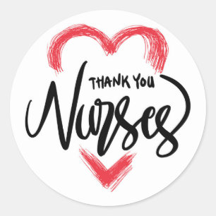 Thank You Nurses Appreciation Magnet Classic Round Sticker