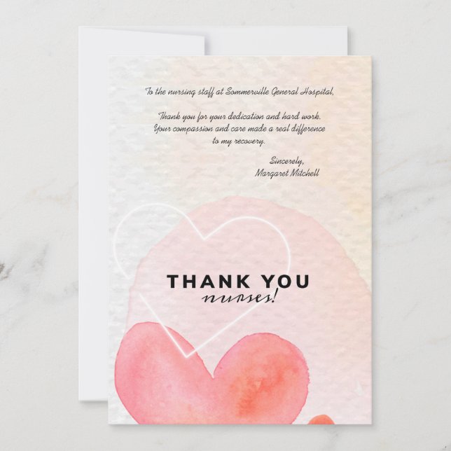 Thank You Nurses Card (Front)