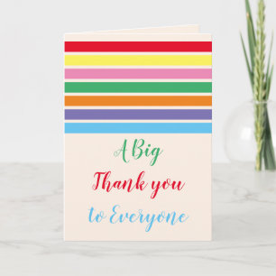 Thank you nurses doctors rainbow colors orange card