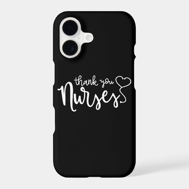 Thank You Nurses | Fancy Script Iphone Case (Back)