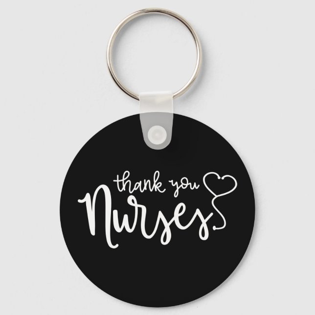 Thank You Nurses | Fancy Script Keychain (Front)