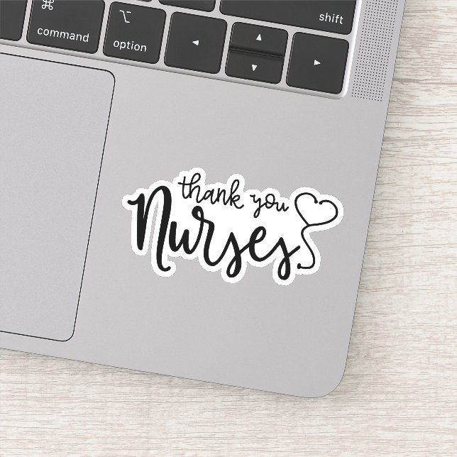 Thank You Nurses | Fancy Script Sticker (Detail)