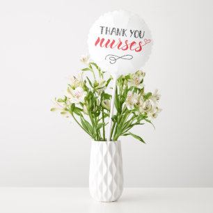 Thank You Nurses Fun Font Balloon