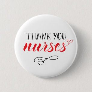 Thank You Nurses Fun Font Button