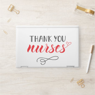 Thank You Nurses Fun Font HP Laptop Skin