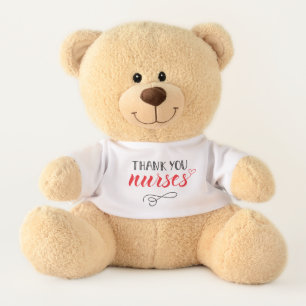 Thank You Nurses   Fun Font Teddy Bear
