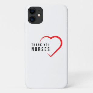 Thank You Nurses   Heart Red iPhone 11 Case